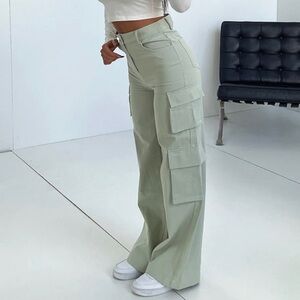 Women's Sage Green Cargo Pants